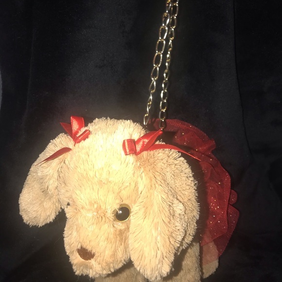Toby Enterprise Purse Girls Plush Puppy With Red tutu Hand Bag toys stuff animal - Picture 5 of 7